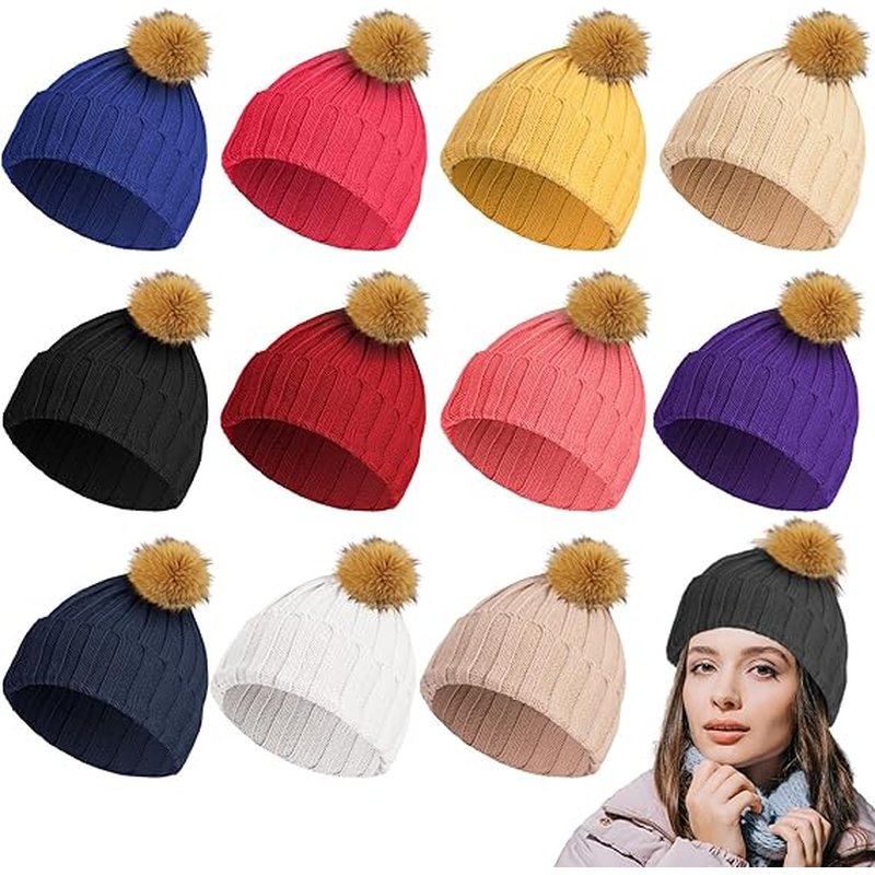 Southland Distribution 12-Pack Pom Beanies wholesale warm knit hats retail distribution