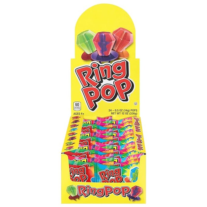 Ring Pop Assorted Jar 0.5 oz / 40 ct wholesale candy/snack retail distribution