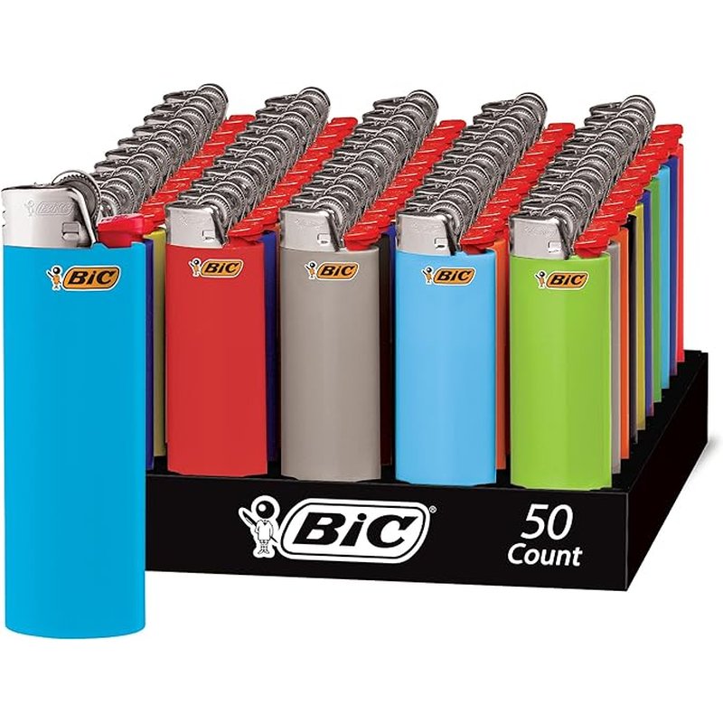 Bic Shop Talk Series Lighter 50Ct pack with unique designs wholesale lighters retail distribution