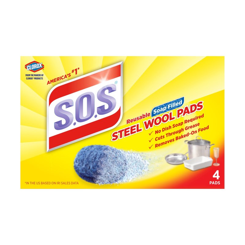 S.O.S. Steel Wool Soap Pads 4 Count wholesale grocery retail distribution