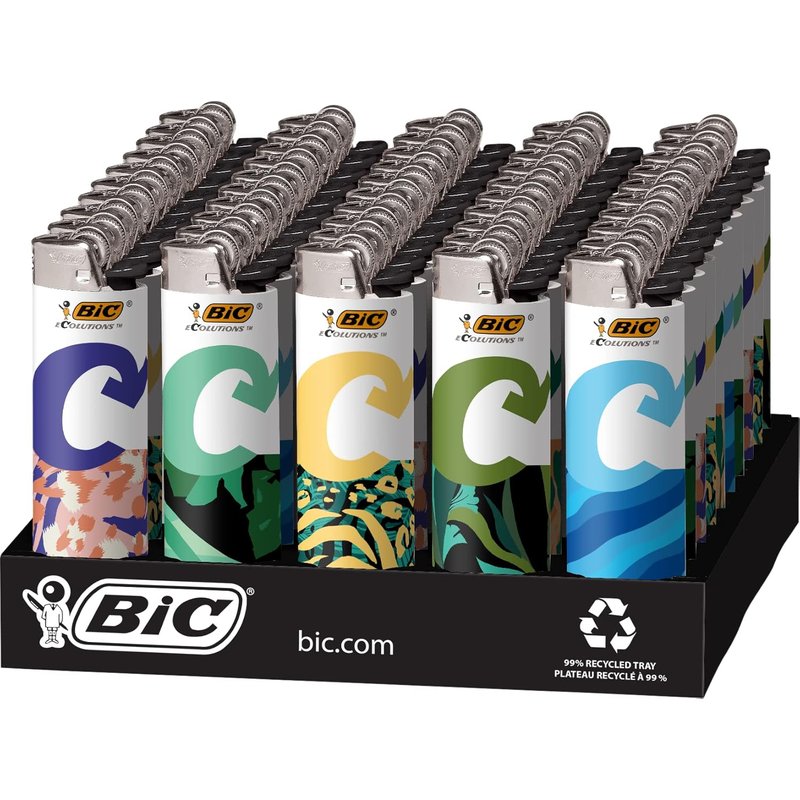 BIC Nature Series Lighters 50 Count wholesale disposable lighter retail distribution eco-friendly durable compact design