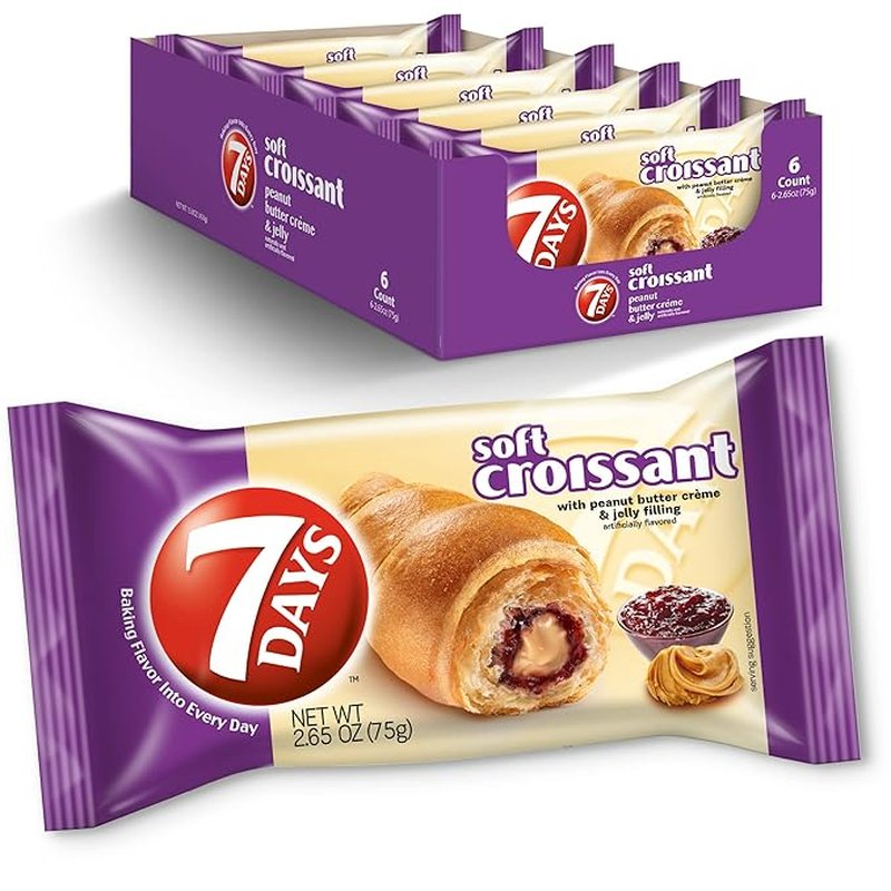 7Days Soft Croissant Peanut Butter Jelly Filling wholesale candy/snack retail distribution