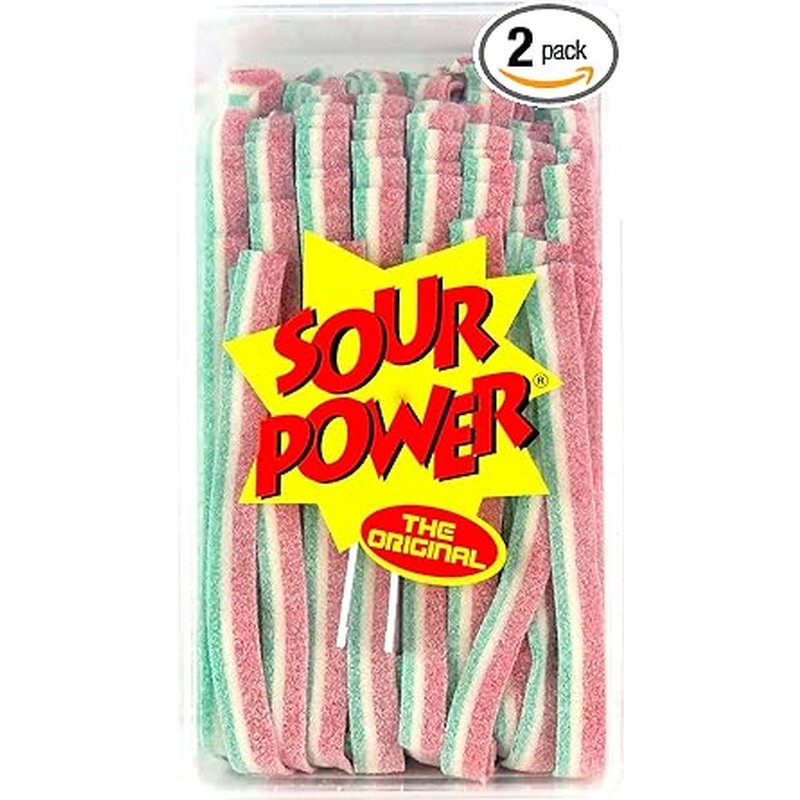 Sour Power Belts Watermelon 150 Count wholesale candy/snack retail distribution