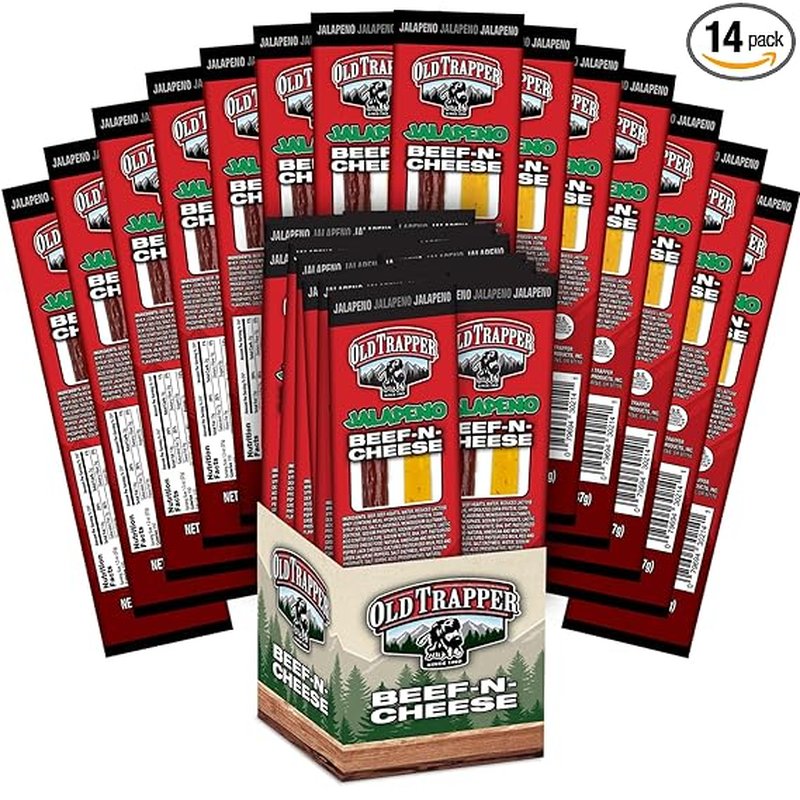 Old Trapper Beef Sticks with Jalapeño Cheese 1.3 oz wholesale candy/snack retail distribution