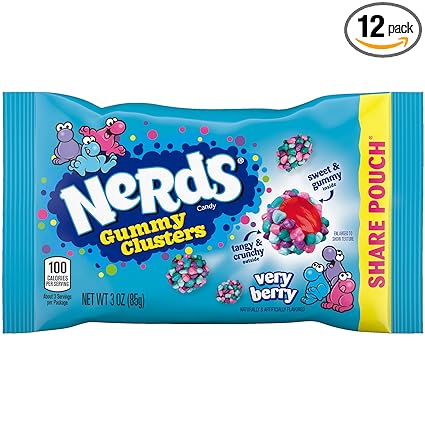 Nerds Gummy Clusters Very Berry Share 3 Oz / 12 Ct