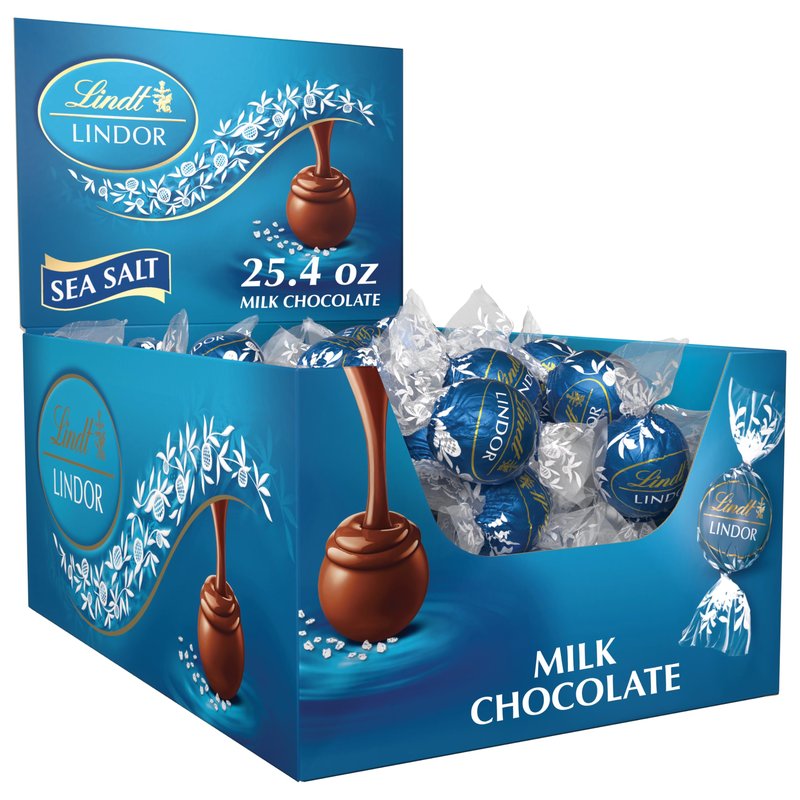 Lindt Lindor Sea Salt Milk Chocolate Truffles 60 Ct wholesale candy/snack retail distribution