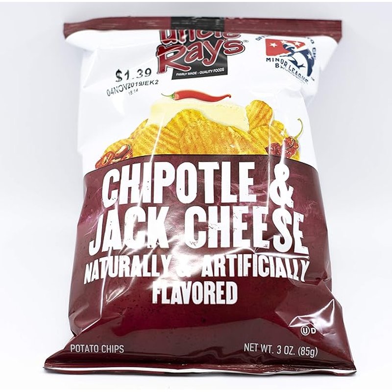 Uncle Ray's Chipotle & Jack Cheese Potato Chips 3 oz Bags wholesale candy/snack retail distribution