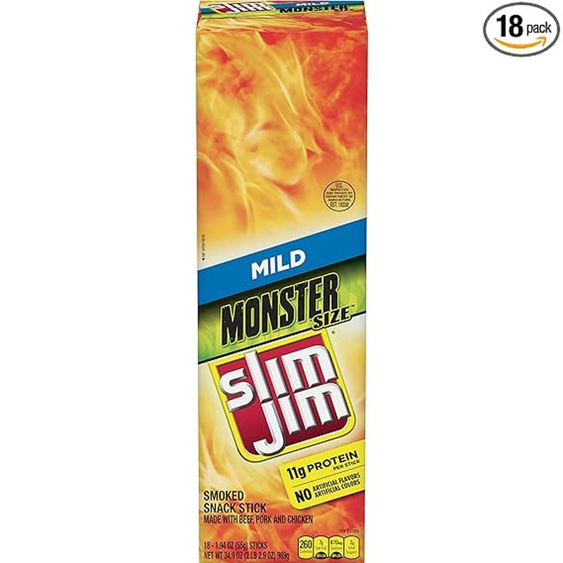 SJ Monster Mild Snack 1.94 Oz 18 Count wholesale candy/snack retail distribution