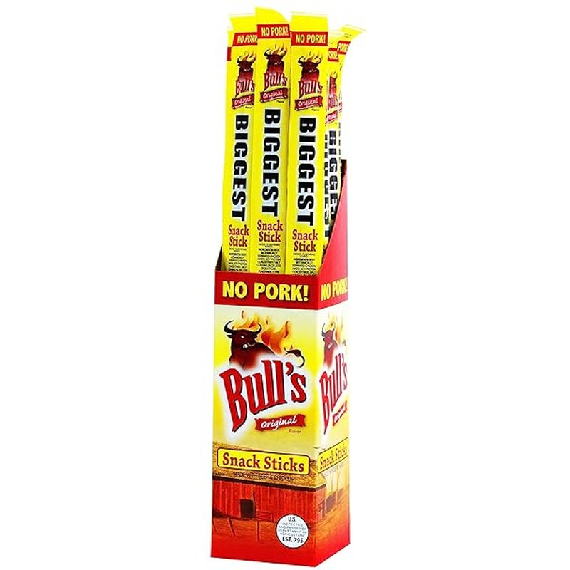 Bull's Snack Sticks 0.9oz wholesale candy/snack retail distribution