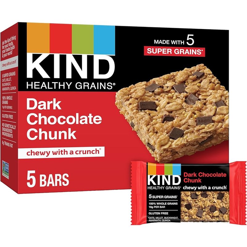 Kind Dark Chocolate Chunk 1.2 Oz bars in a 12-count box wholesale candy/snack retail distribution