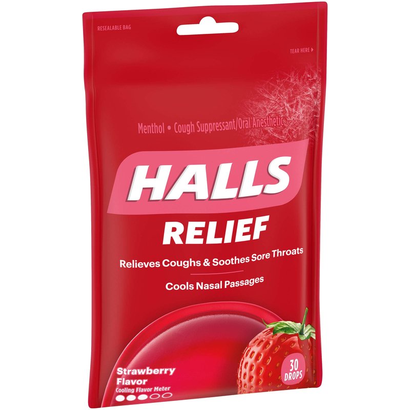 Halls Triple Action Strawberry Cough Drops 20ct wholesale health&beauty retail distribution