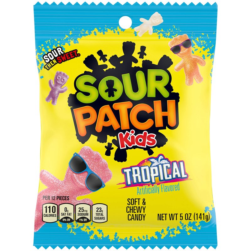 Sour Patch Tropical Fish Candy 5 Oz Bag wholesale candy/snack retail distribution