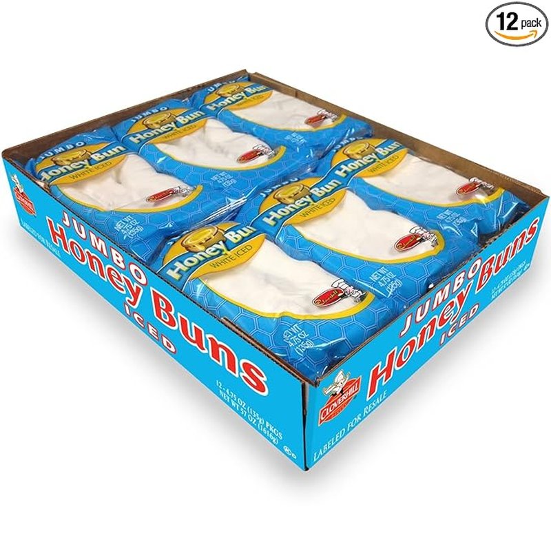 Jumbo Honey Buns 12 Count Box wholesale candy/snack retail distribution