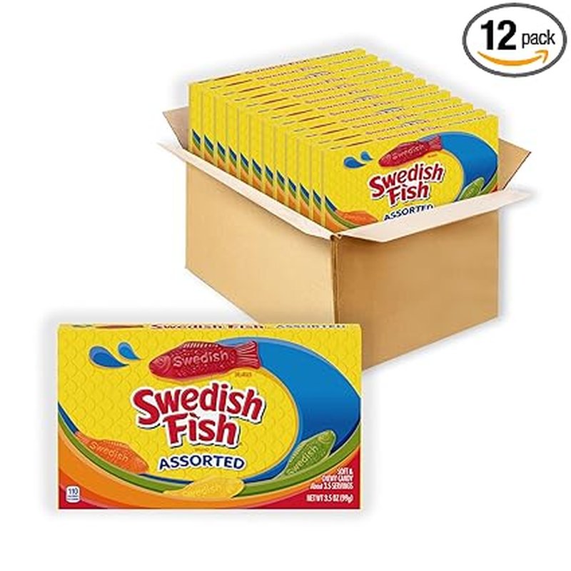 Swedish Fish Mini Assorted 3.5 oz Box wholesale candy/snack retail distribution