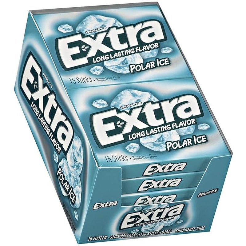Extra Polar Ice Gum 15 Pack wholesale candy/snack retail distribution