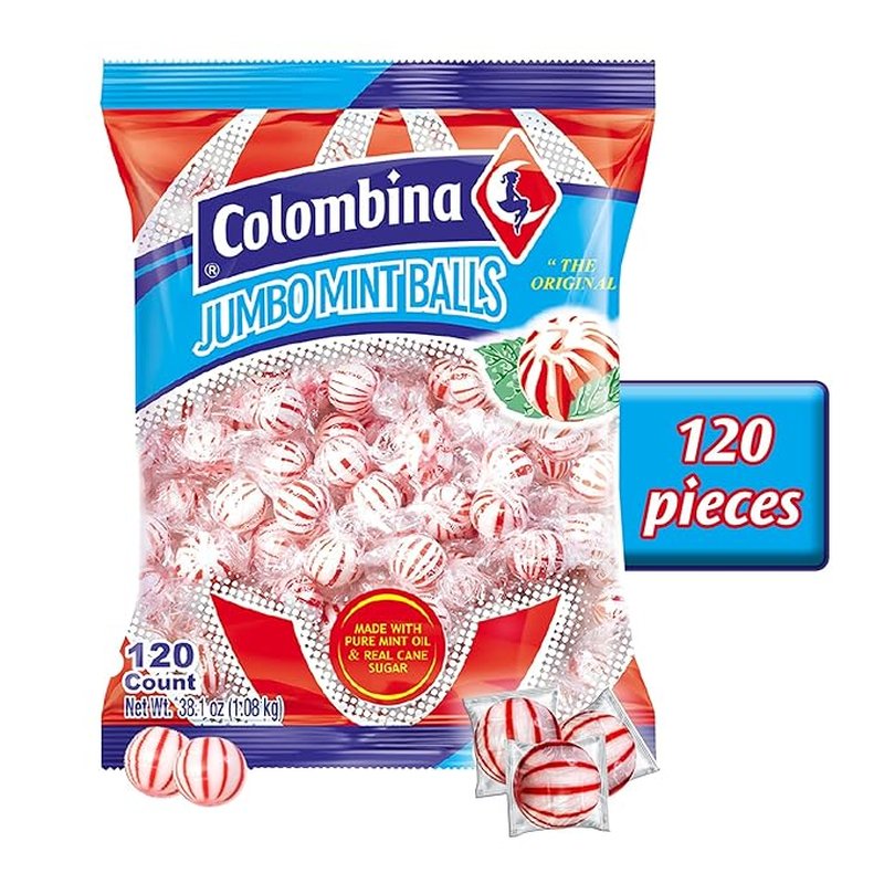 Colombina Jumbo Mint Balls 120 Count wholesale candy/snack retail distribution