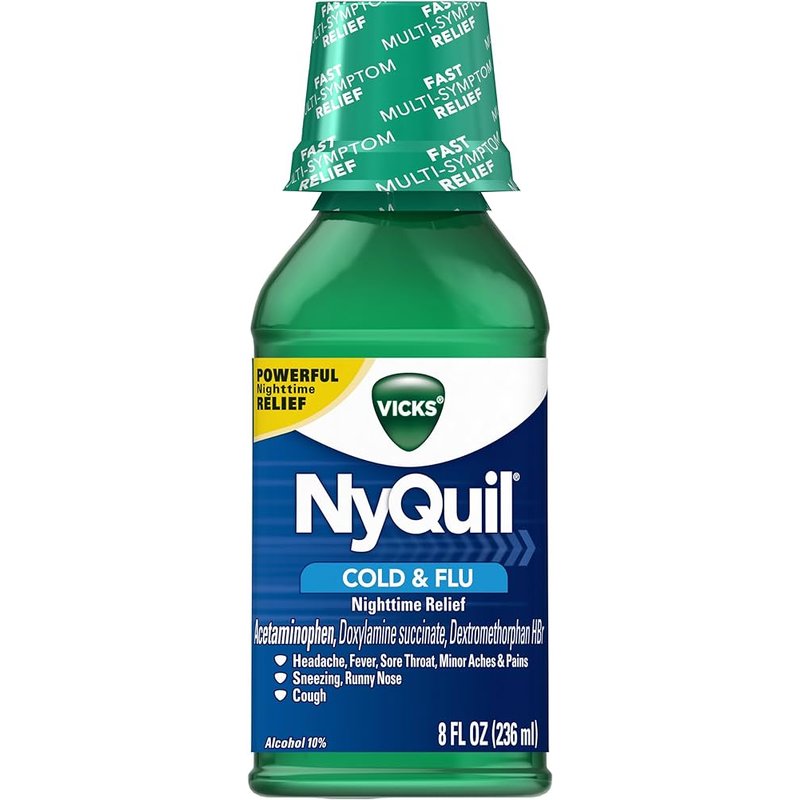 NyQuil Vicks Cold & Flu Relief Original Green Flavor 8 Oz wholesale health&beauty retail distribution