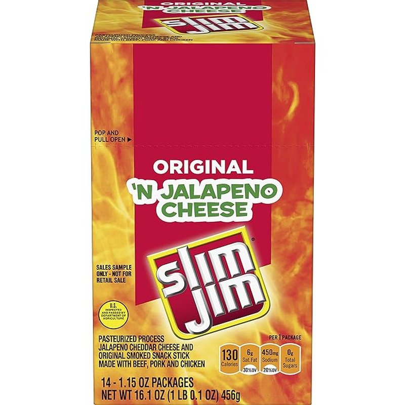SJ Beef 'N Jalapeno Cheese Snacks 1.15 Oz 14 Count wholesale candy/snack retail distribution