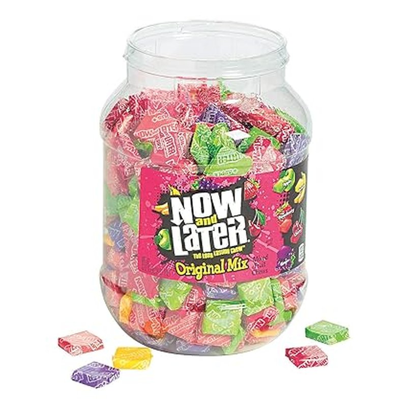 Now and Later Assorted Chews Jar 400 Count wholesale candy/snack retail distribution