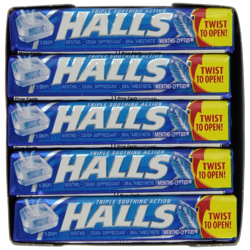 Halls Triple Action Menthol-Lyptus Cough Drops 20 Count wholesale health&beauty retail distribution