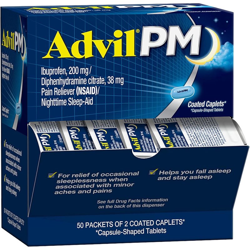 Advil PM Blister Packs 2 x 6 Count wholesale pain relief & sleep aid retail distribution