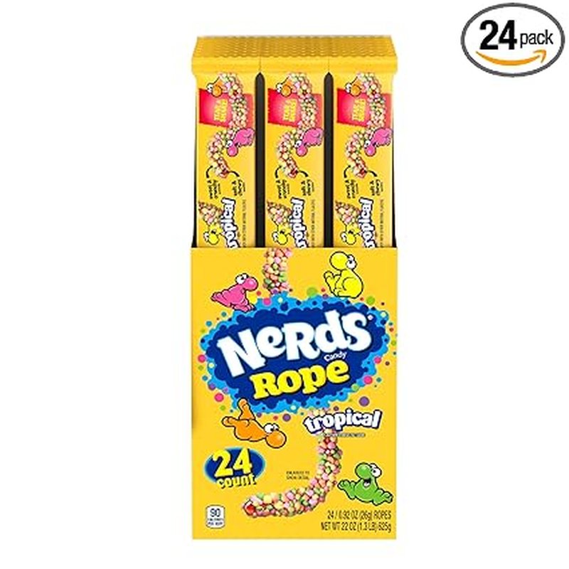 Nerds Rope Tropical Candy 24 Count Box wholesale candy/snack retail distribution