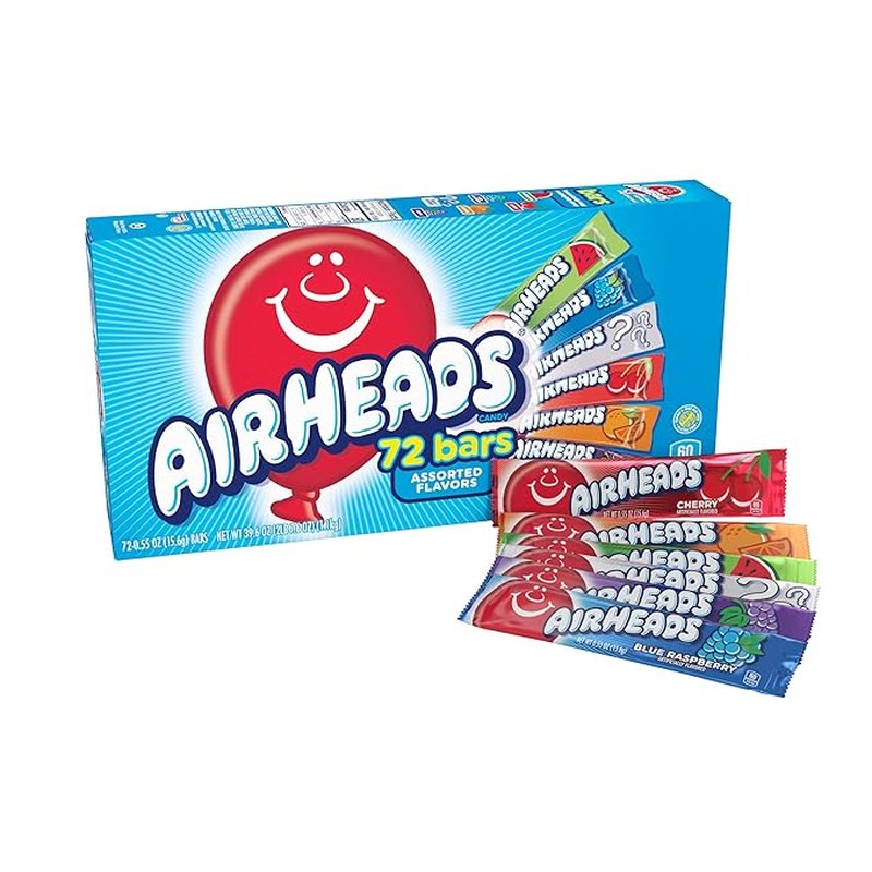 Airheads Mini Bars 2 lb gusseted bag wholesale candy/snack retail distribution