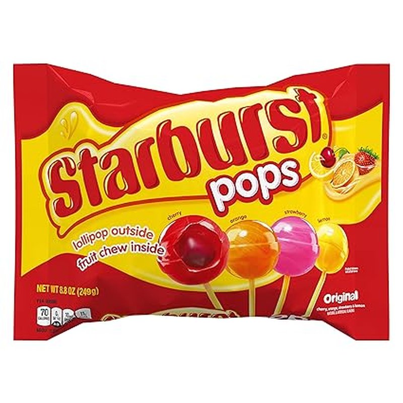 Starburst Pops Candy Lollipops 72 Count wholesale candy/snack retail distribution