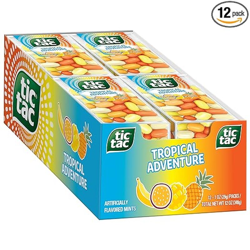 Tic Tac Mints Tropical Adventure 12 Ct wholesale candy/snack retail distribution