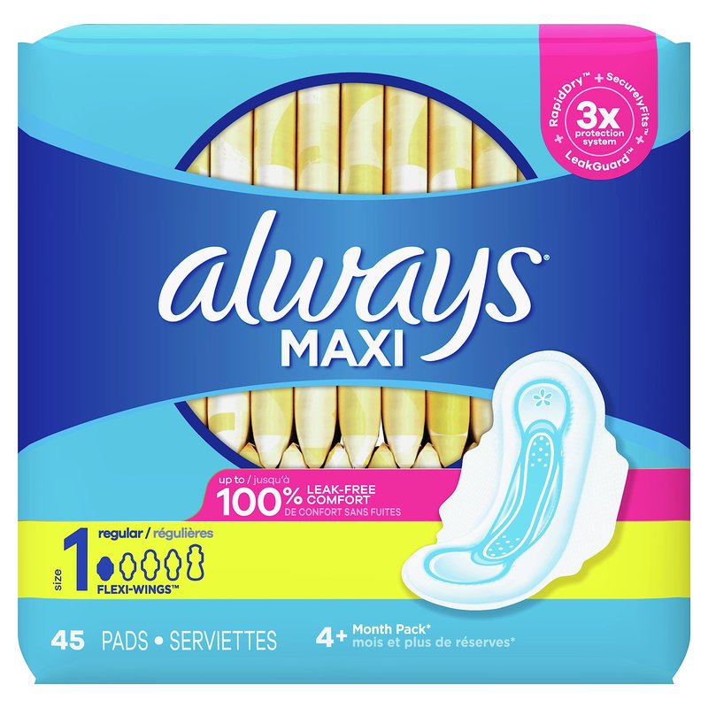 Always Size 1 Maxi Pads with Wings 10 Pack wholesale health&beauty retail distribution