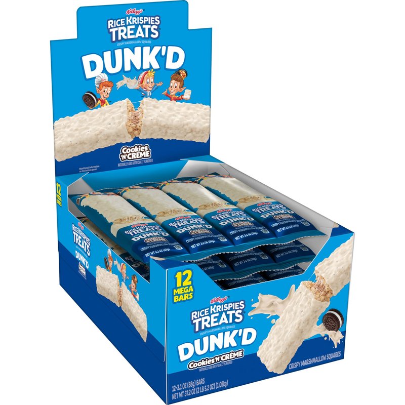 Rice Krispies Dunk'D Cookies N Creme 3.1oz wholesale candy/snack retail distribution
