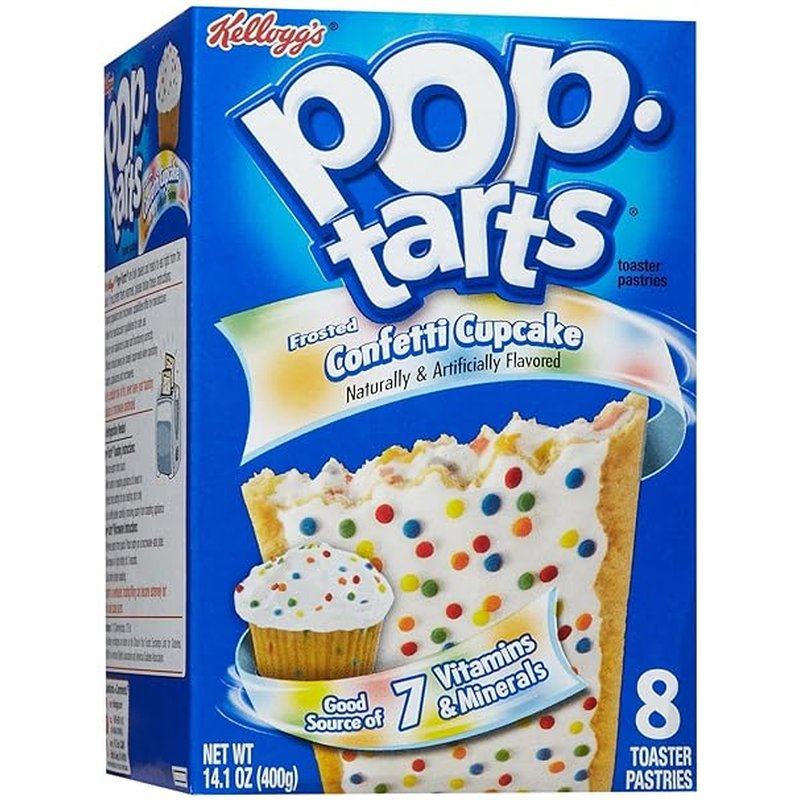 Pop-Tarts Frosted Confetti Cupcake 8 Count Box wholesale candy/snack retail distribution