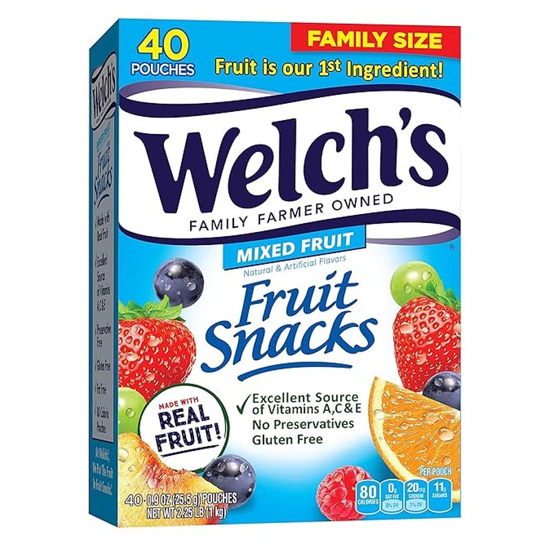 Welch's Mixed Fruit Snacks 5 oz bags wholesale candy/snack retail distribution