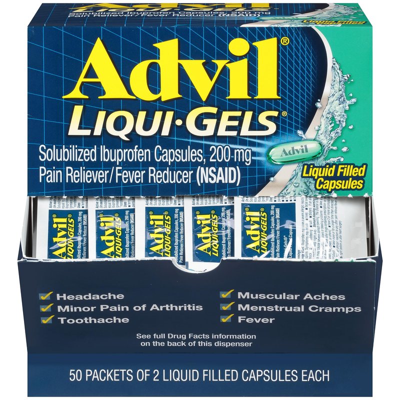 Advil Liqui-Gels Pouch 2 Pack 50 Count wholesale health&beauty retail distribution