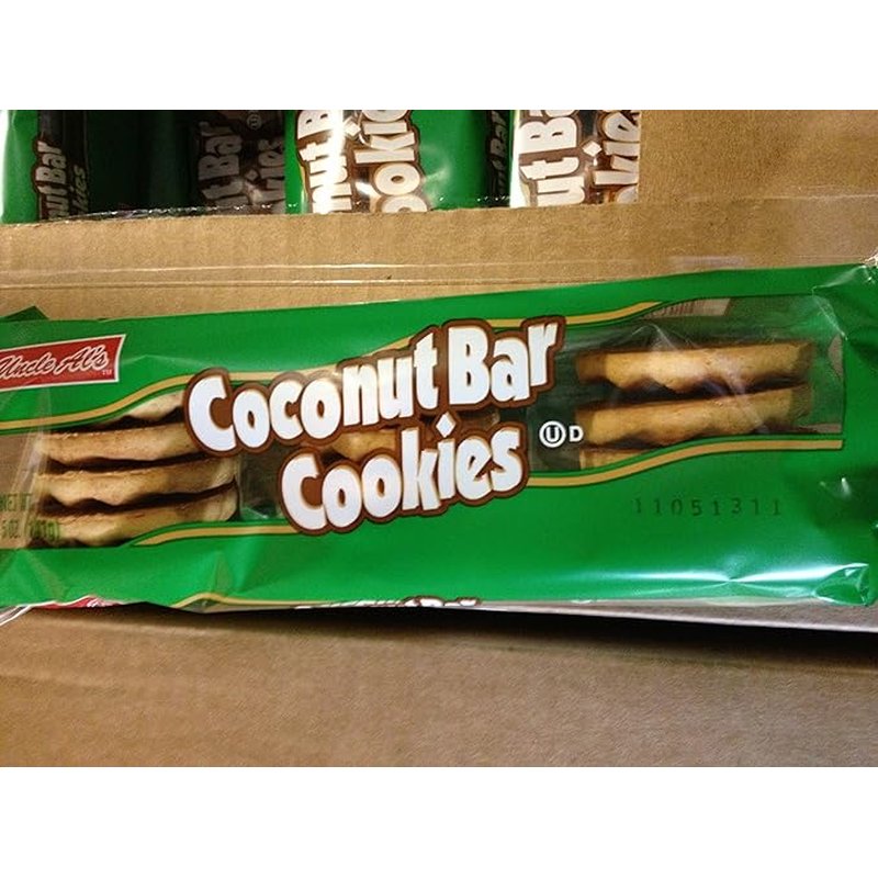 Uncle Al's Coconut Bar Cookies 5 oz tray wholesale candy/snack retail distribution