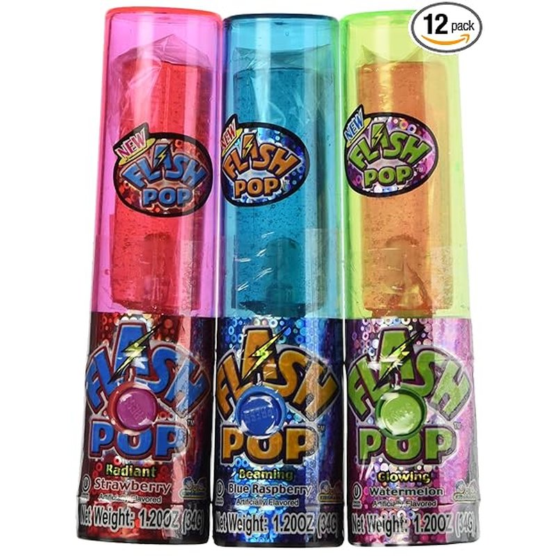 Flash Pop Candy 12 Count light-up lollipops wholesale candy/snack retail distribution