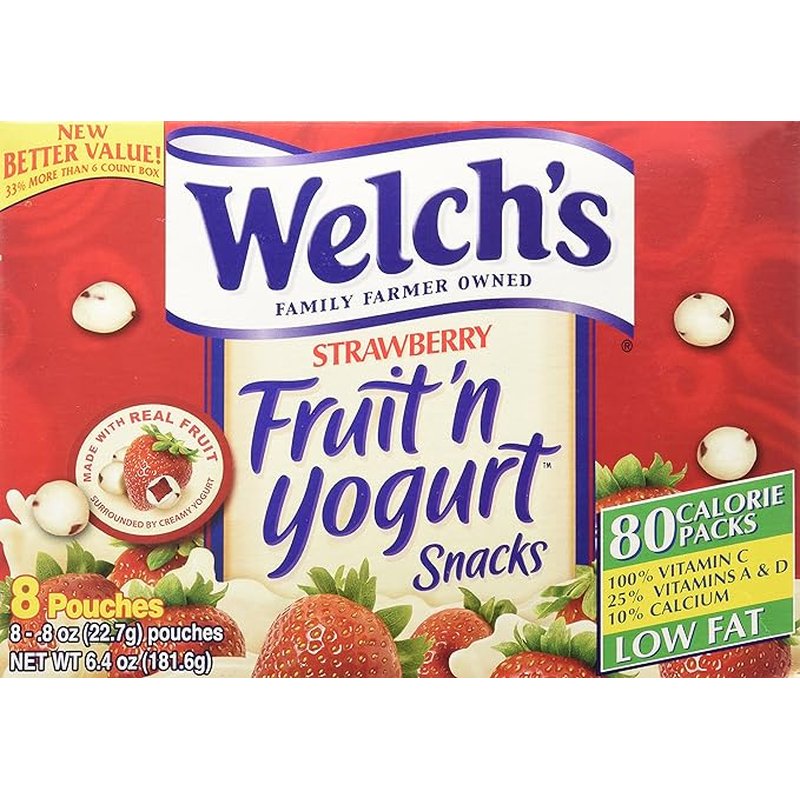 Welch's Fruit 'n Yogurt Strawberry Snowballs 1.25 oz wholesale candy/snack retail distribution