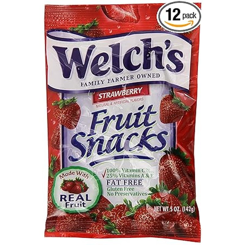 Welch's Strawberry Fruit Snacks 5 oz Bag wholesale candy/snack retail distribution