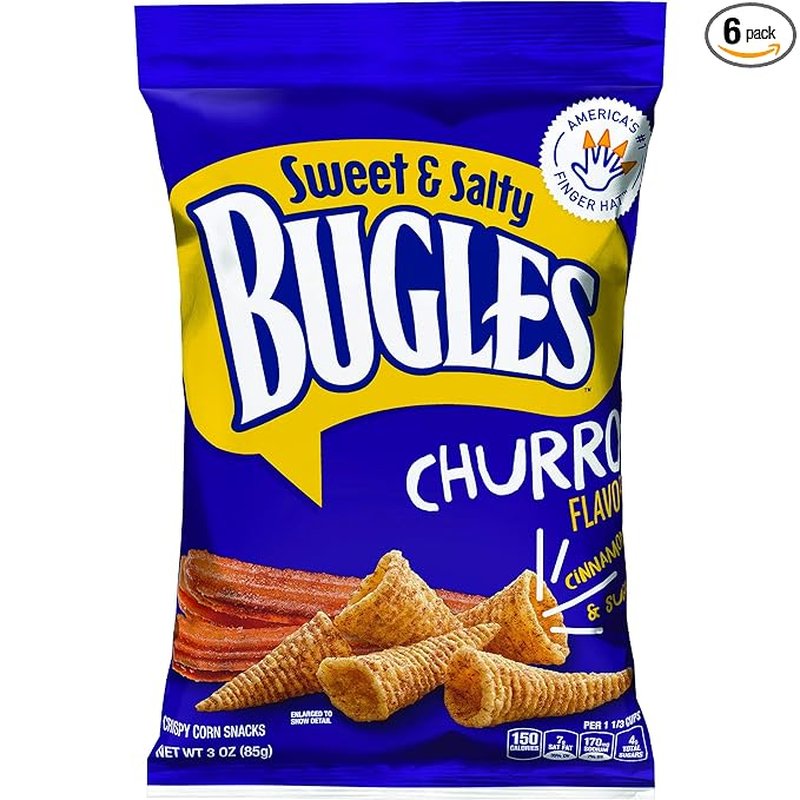 Bugles Churro Flavor 3 oz bags wholesale candy/snack retail distribution