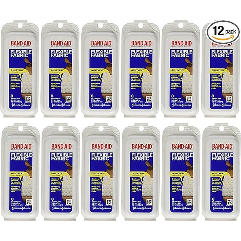 Band-Aid Flex Fabric Travel Pack 8 Count wholesale bandaid j & j 8's*12 retail distribution