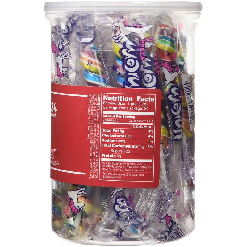 Mini Unicorn candy jar 24 ct wholesale candy/snack retail distribution