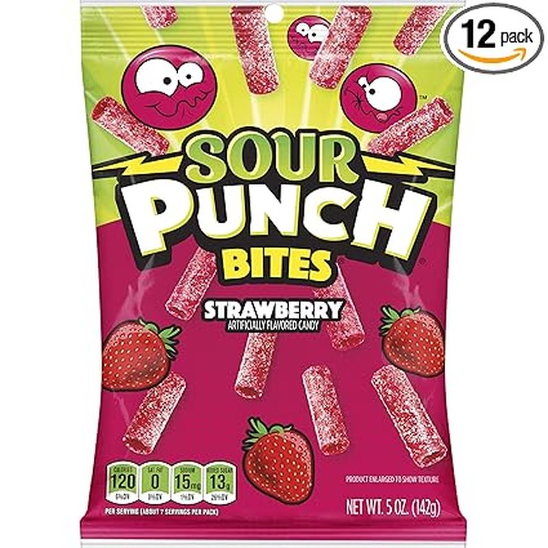 Sour Punch Bites Strawberry 5 oz wholesale candy/snack retail distribution