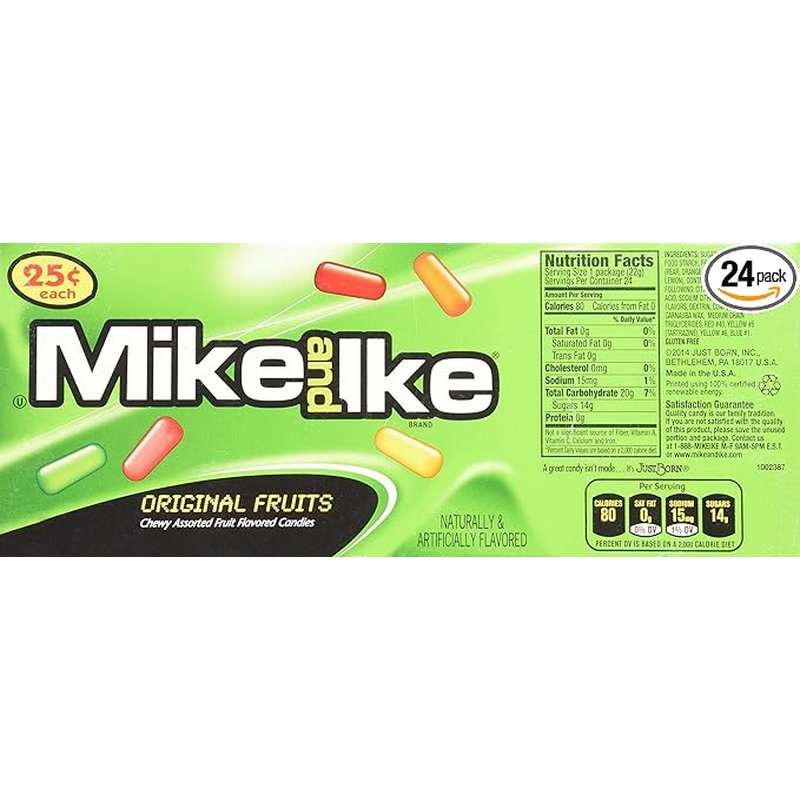 Mike and Ike Original Fruits chewy candy 0.78 oz packs wholesale candy/snack retail distribution