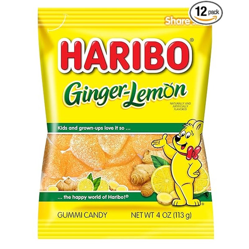 Haribo Ginger-Lemon Candy 4 oz wholesale candy/snack retail distribution