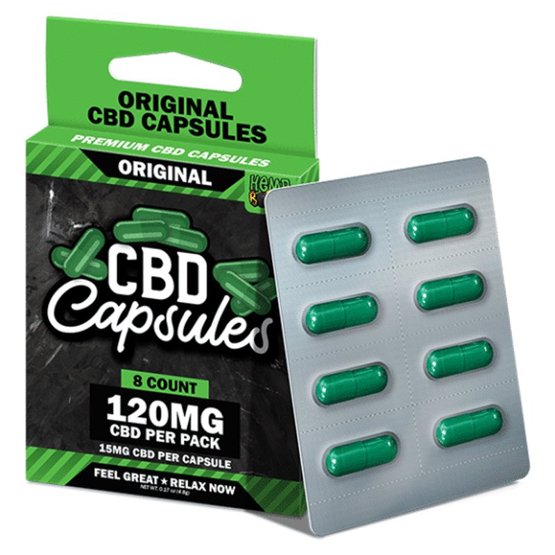 Hemp Bombs 120mg Original CBD Capsules 8-count wholesale capsules retail distribution