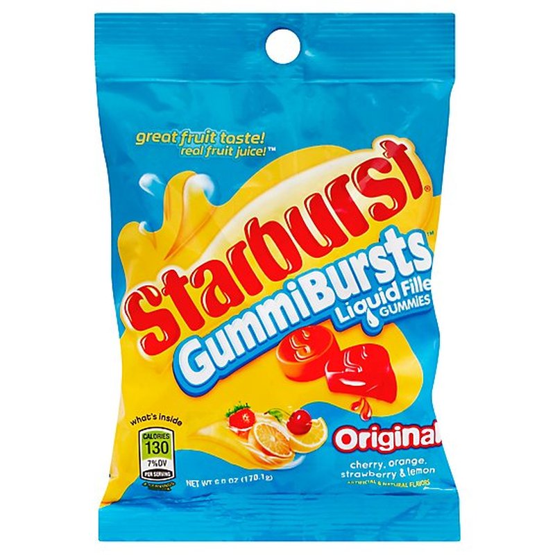 Starburst Gummiburst Liquid Filled 6 oz Bag wholesale candy/snack retail distribution