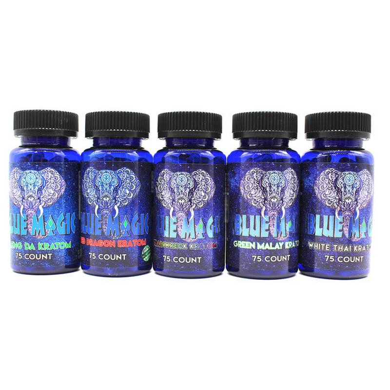 Blue Magic Kratom Capsules 75ct premium wellness supplement wholesale blue magic kratom retail distribution