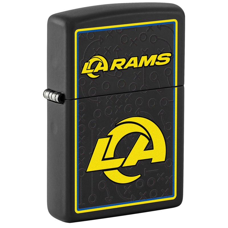 Zippo NFL Los Angeles Rams Black Matte Windproof Lighter wholesale nfl licensed zippo lighter retail distribution