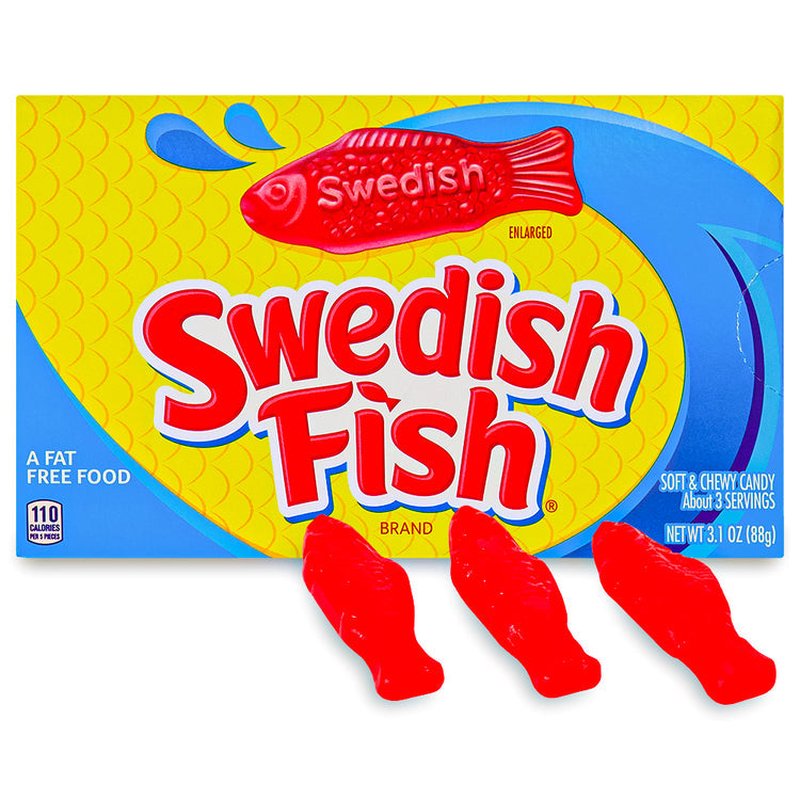 Swedish Fish Red Candy 24 Count Box wholesale candy/snack retail distribution