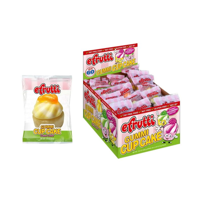 Efrutti Cupcakes gummy candy 60 count wholesale candy/snack retail distribution
